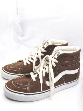 VANS SK8-HI Top Suede and Canvas Skate Athletic Shoes Rain Drum Mens size 8.5